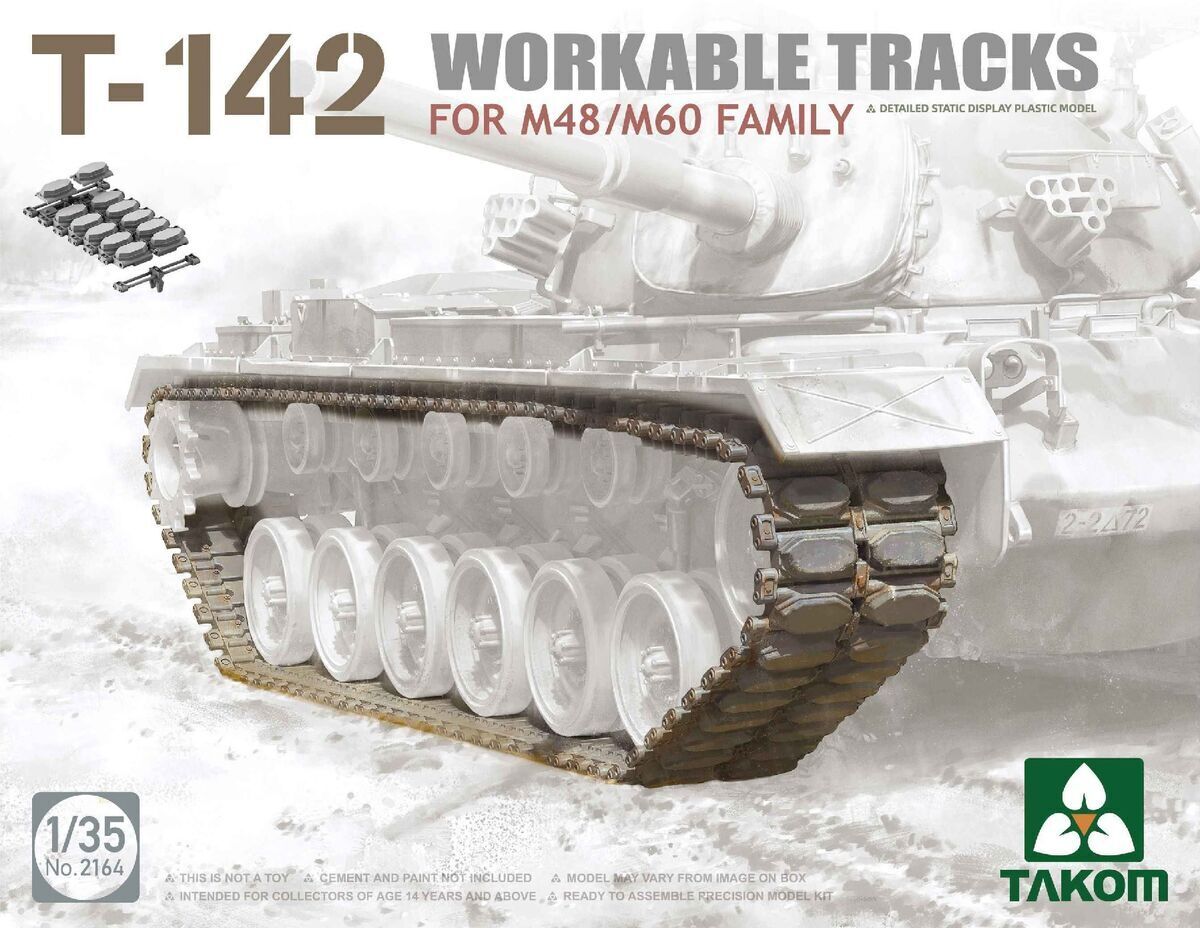 Takom 1/35 T-142 Workable Tracks For M48/M60 Family Plastic Model Kit