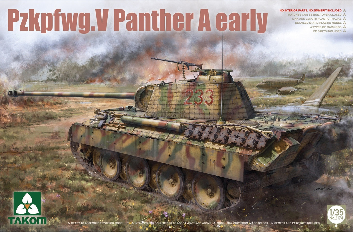 Takom 1/35 Pzkpfwg.V Panther A early Plastic Model Kit