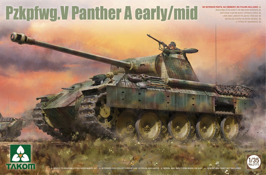 Takom 1/35 Pzkpfwg.V Panther A Early/Mid Plastic Model Kit