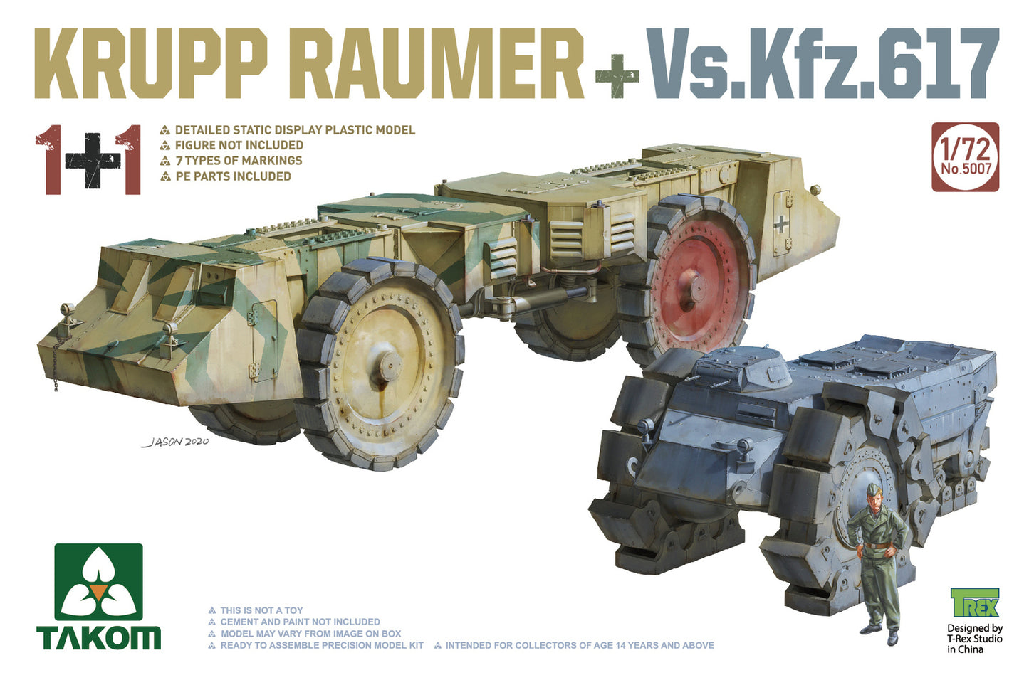 Takom 1/72 Krupp Raumer+Vs.Kfz.617 (1+1) Plastic Model Kit