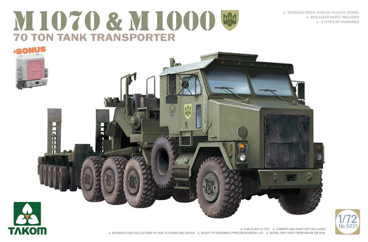 Takom 1/72 M1070 & M1000 70 Ton Tank Transporter Plastic Model Kit