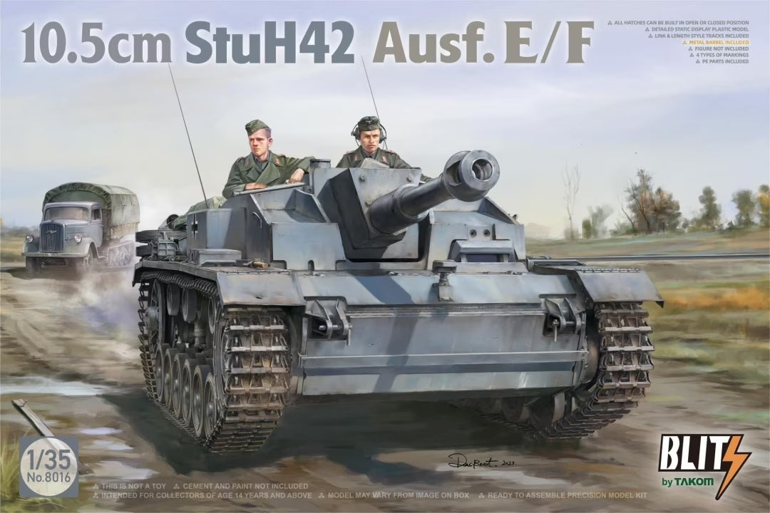 Takom 1/35 10.5cm StuH42 Ausf.E/F Plastic Model Kit