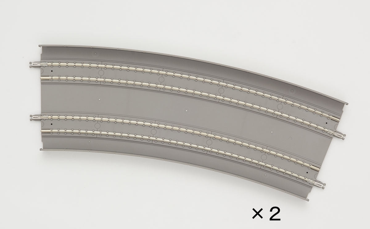 Tomix N Curved Double Slab Track 21-1/4" & 19-3/4" Radius, 22.5° (2)