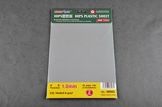 Trumpeter 1.0mm HIPS plastic sheet (210mmx300mm x2pcs.) Modelling Tool