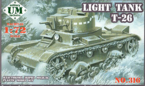 UM-MT 1/72 LIGHT TANK T-26 (TWIN TURRET - model 1931 ) Plastic Model Kit