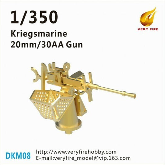 Very Fire 1/350 Kriegsmarine 20mm/30 AA gun (16 sets)