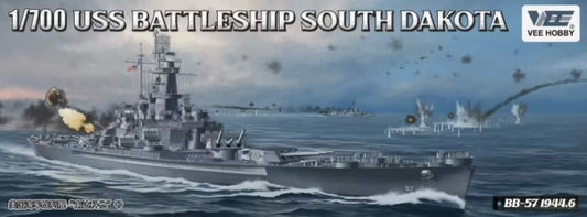 Vee Hobby 1/700 South Dakota Battleship BB-57 1944 Deluxe Edition Plastic Model Kit