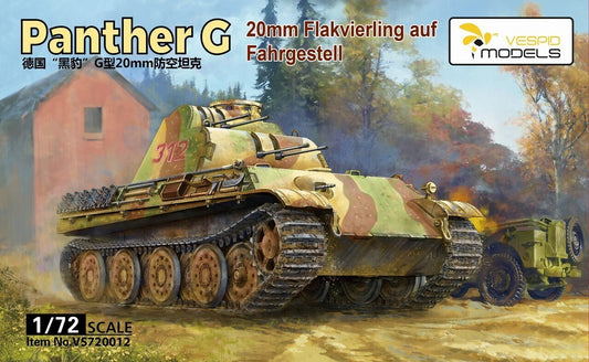 Vespid 1/72 20mm Flakvierling auf Panther G Plastic Model Kit