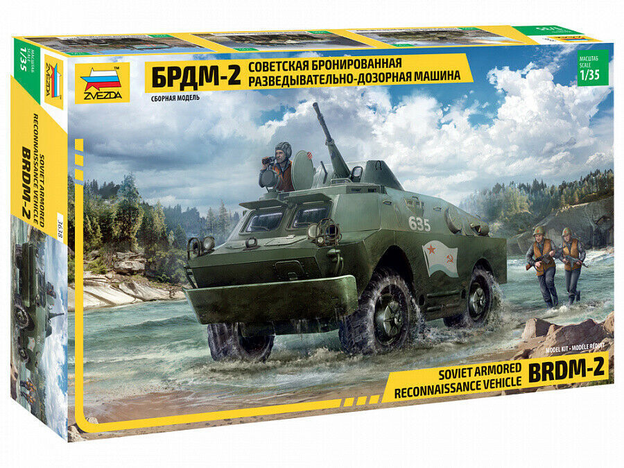 Zvezda 1/35 BRDM-2 Soviet armored reconnaissance vehicle Plastic Model Kit