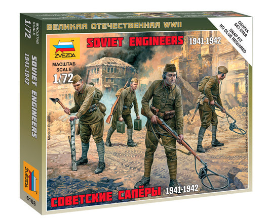 Zvezda 1/72 Soviet Engineers WWII Plastic Model Kit