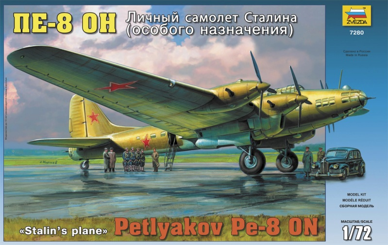 Zvezda 1/72 Petlyakov Pe-8 ON Stalin's Plane Plastic Model Kit