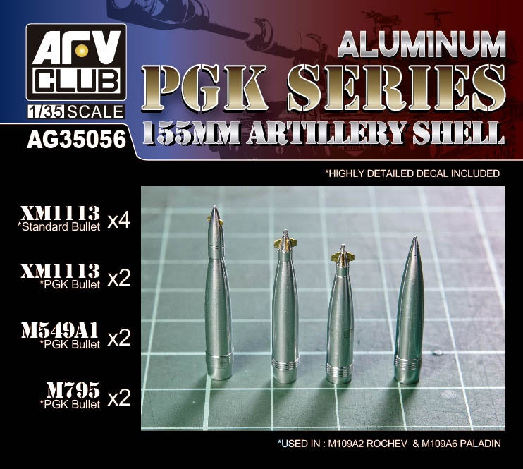 AFV Club 1/35 155MM Artillery Shell PGK Series Plastic Model Kit