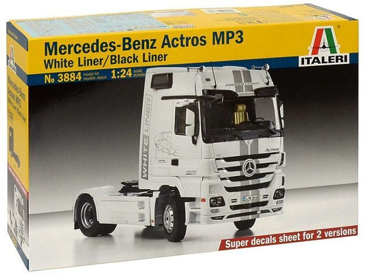 Italeri 1:24 Mercedes Benz Actros MP3 White Liner/Black Liner