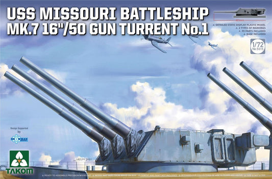 Takom 1/72 USS Missouri Battleship Mk.7 16 Inch 50 Gun Turret No.1